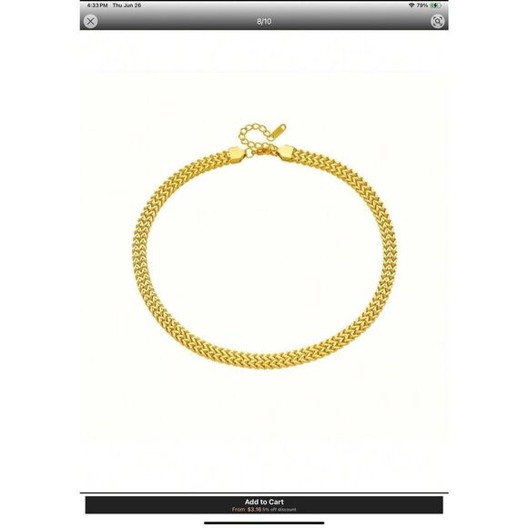 Double Wheat Chain Necklace Bracelet Set - Picture 4 of 11